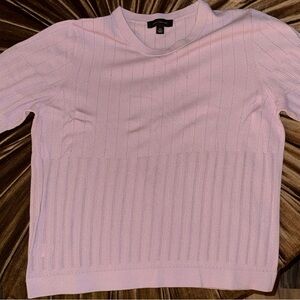 Ann Taylor Soft Pink Crew Neck Sweater
